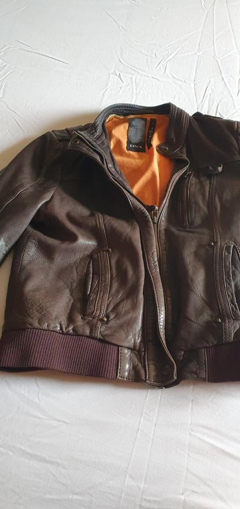 DNA bruine leren jas, Kleding | Dames, Ophalen, DNA, Bruin, Maat 36 (S)