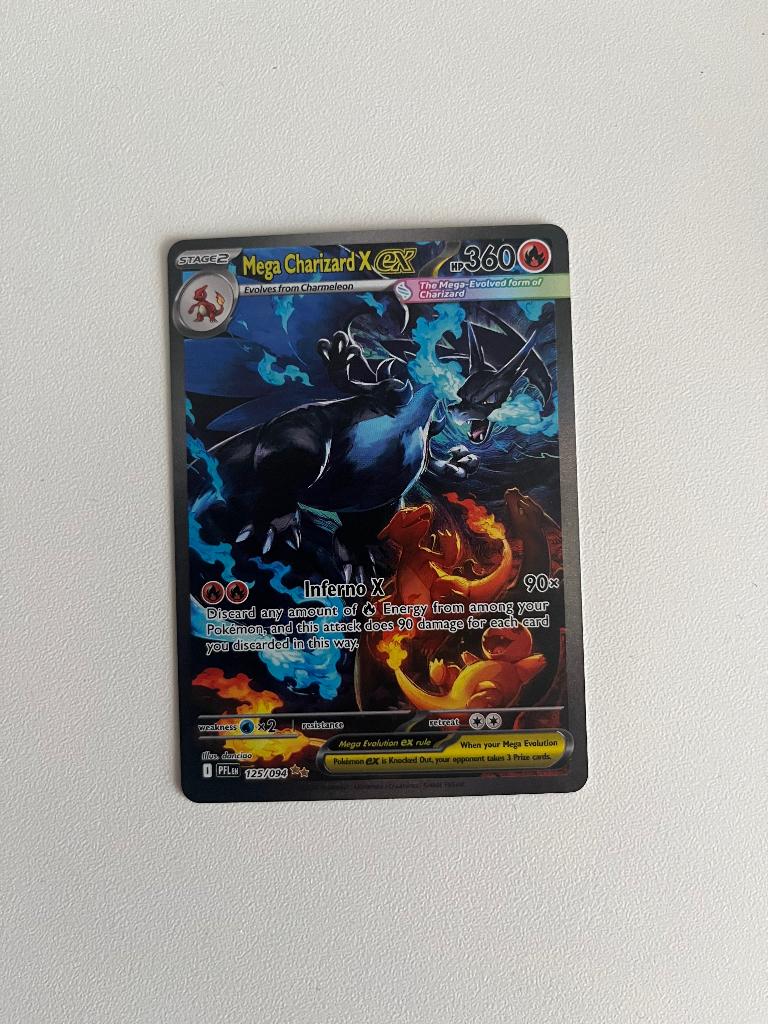 Pokemon mega Charizard X ex 125/094, Ophalen of Verzenden, Zo goed als nieuw