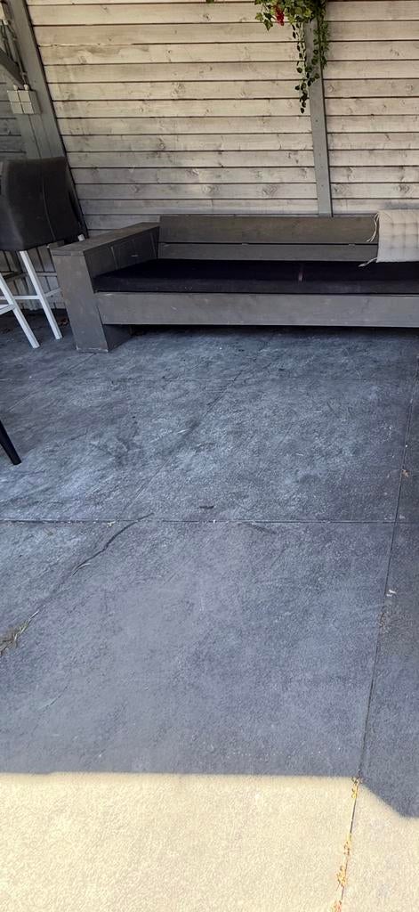 Blauwe terrastegels van 90x90 - 16 stuks, Tuin en Terras, Tegels en Klinkers, Ophalen, Gebruikt, Hout, Terrastegels