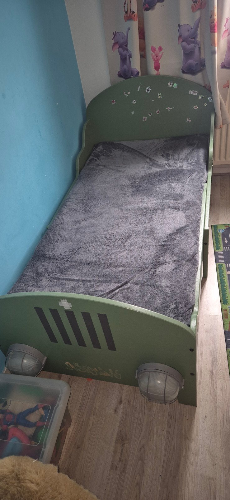 Leuk meegroeibed voor kinderen, Ophalen, 90 cm, Eenpersoons, Groen