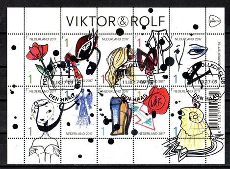 Nederland nr. 3566-3575v Viktor en Rolf gestempeld, Verzenden, Na 1940, Gestempeld