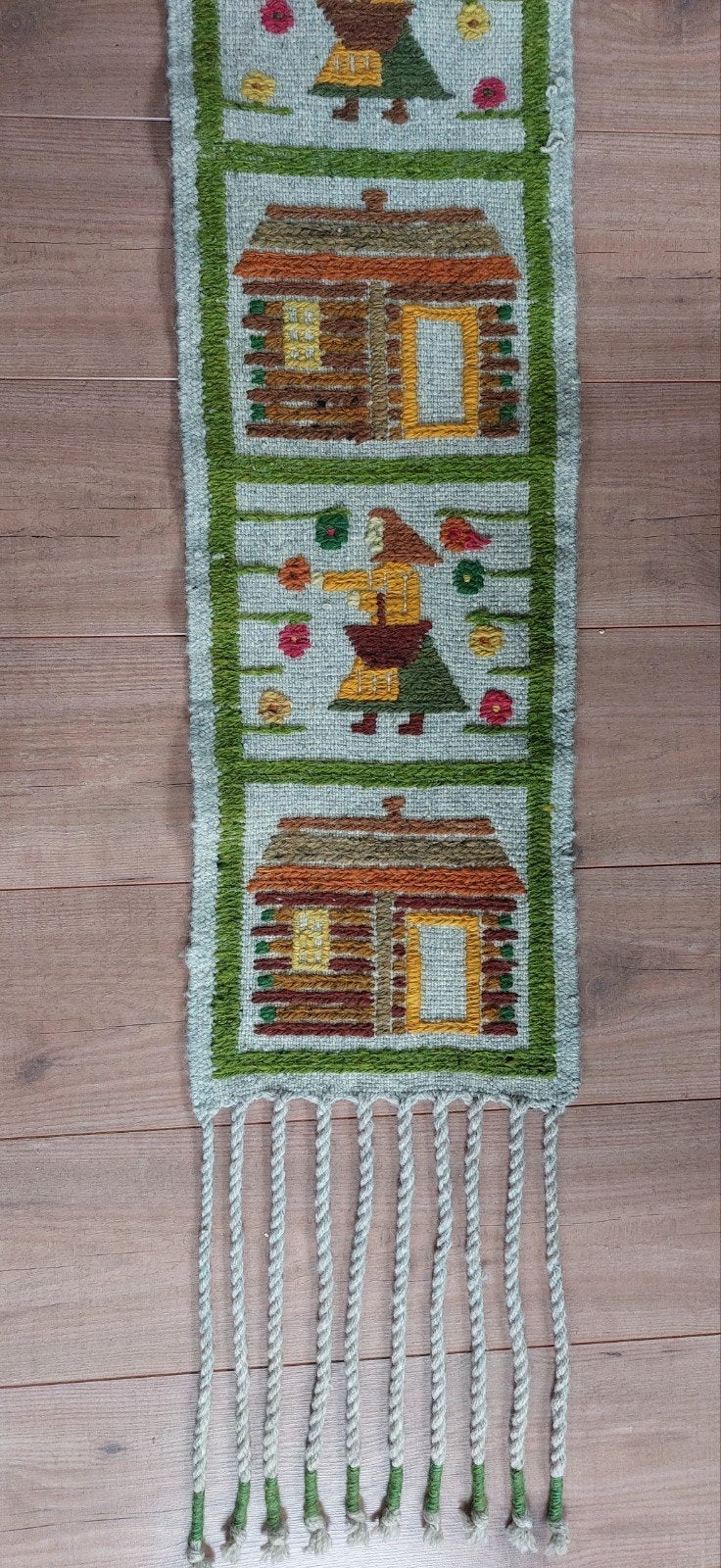 Pools wandkleed, handgemaakt, jaren'70, Ophalen of Verzenden