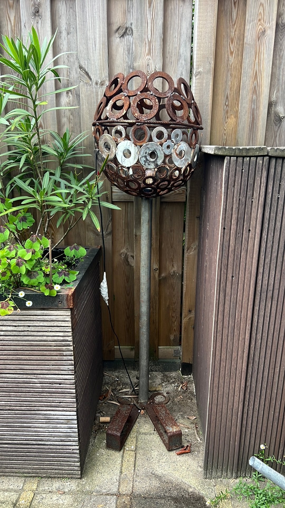Lamp van ijzer, Ophalen, Gebruikt, Metaal, 150 tot 200 cm