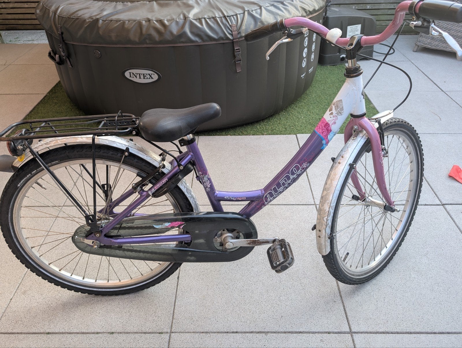 Kinderfiets 24 inch - Gebruikt, kan nog een ronde mee, Ophalen of Verzenden, Gebruikt, 20 inch of meer, ALDO