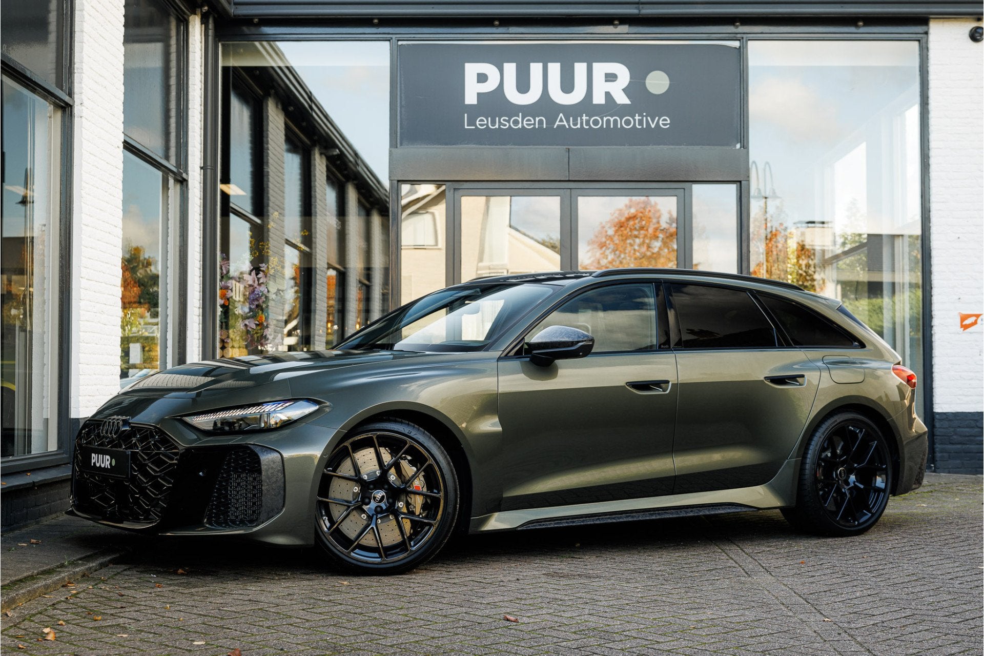 Audi RS5 2.9 TFSI Avant Quattro ''Bedford Green'' Pano - Ker, Auto's, Automaat, Gebruikt, Zwart, Leder