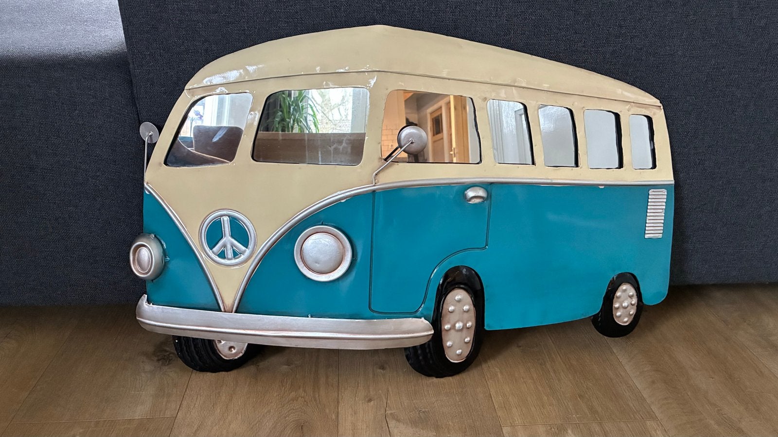 Wanddecoratie Volkswagen busje, Ophalen, Metaal, Vintage, Met ophangsysteem