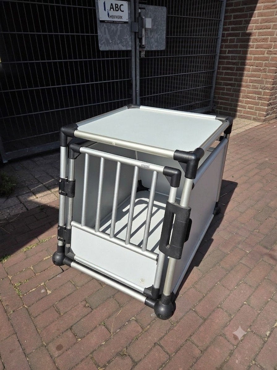 Trixie M-L Grijs Hondenbench, Auto, Vervoersbox, Dieren en Toebehoren, Ophalen, Gebruikt