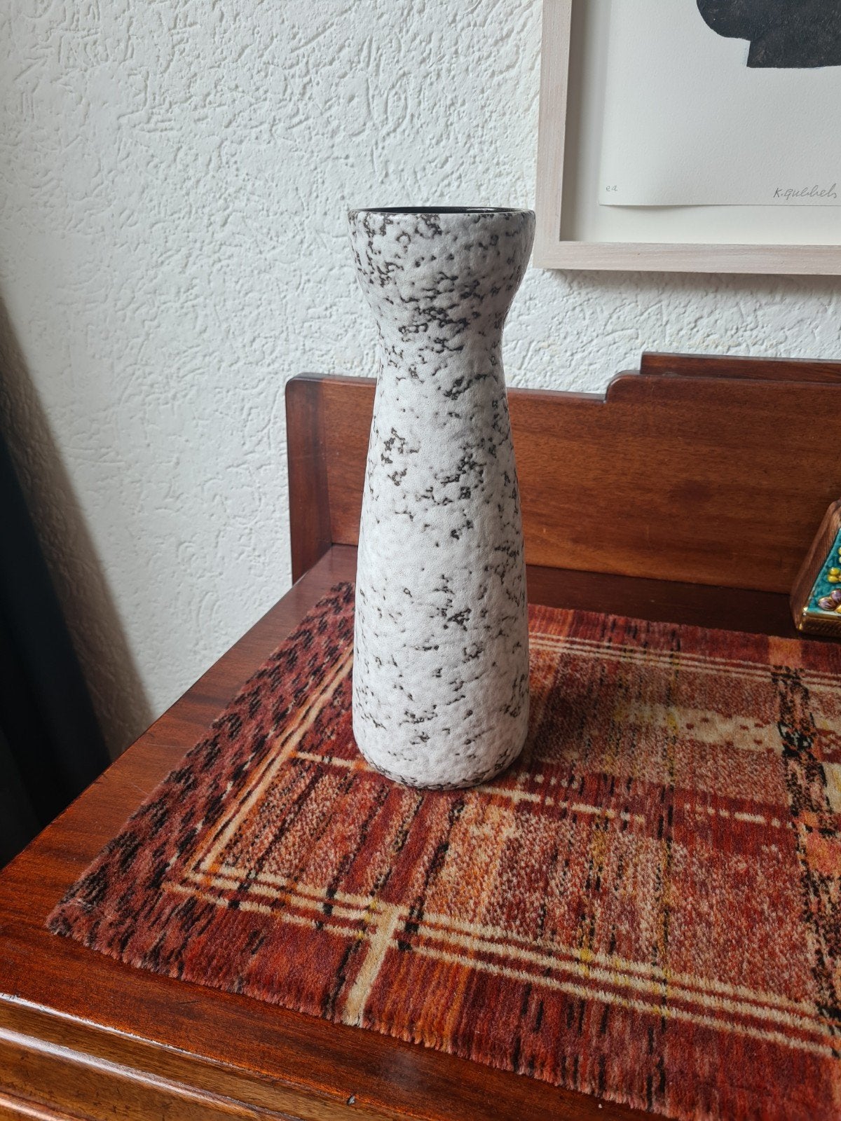 Vintage West Germany vaas 520-32, Fat Lava stijl, 32 cm hoog, Ophalen, Wit