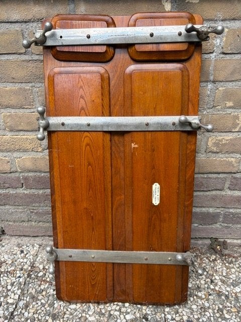 antieke eikenhouten broekenpers Perry & C0'S, Ophalen
