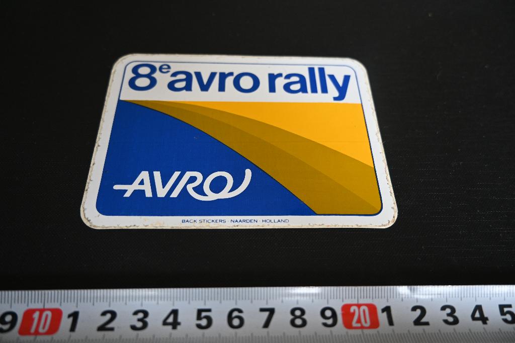 sticker Omroep AVRO 8e avro rally  *, Ophalen, Zo goed als nieuw