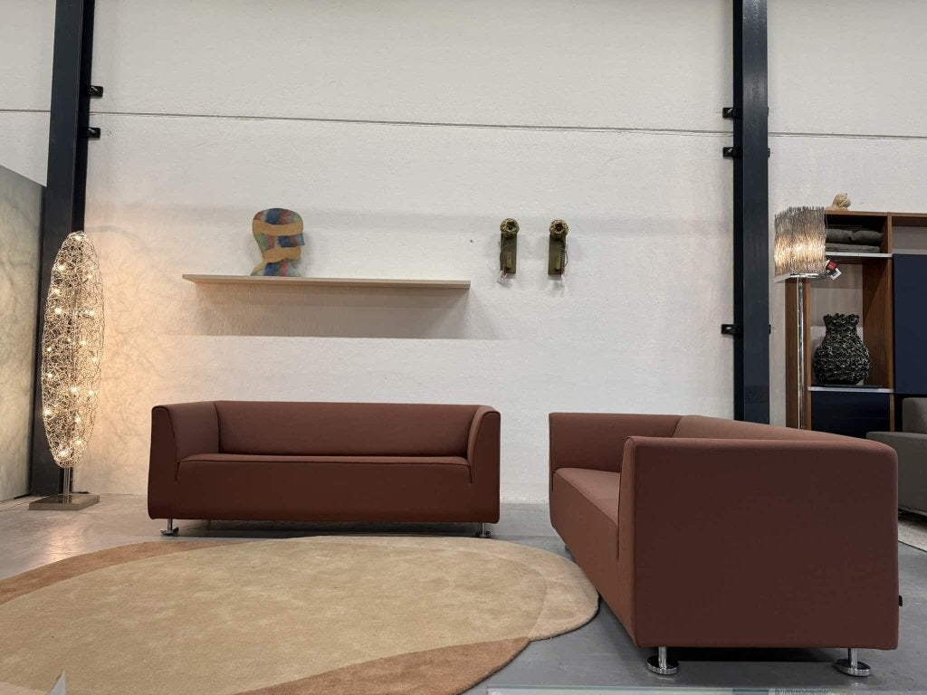 Nieuw Gelderland 4800 Bank 2,5 & 2 zits bank Bruin Kvadrat, 150 tot 200 cm, Ophalen of Verzenden, Rechte bank, Info@gelderlanddesign.com