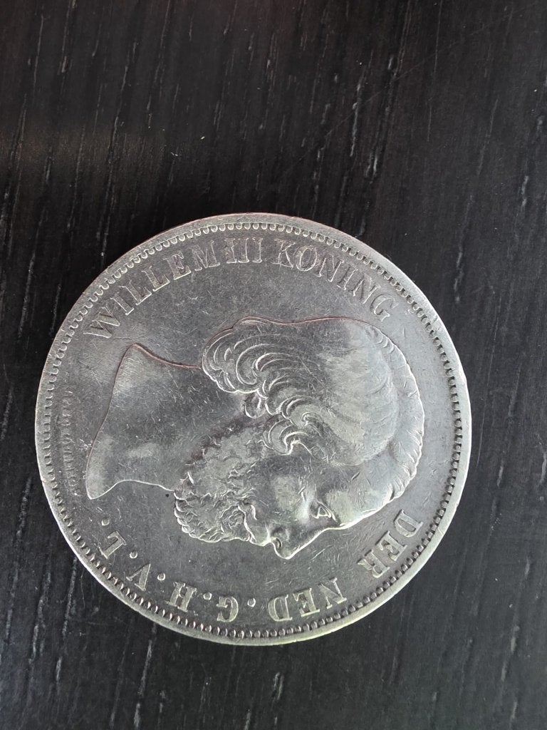 zilveren rijksdaalder 1872, koning Willem III., Ophalen, Koning Willem III, Zilver, Losse munt