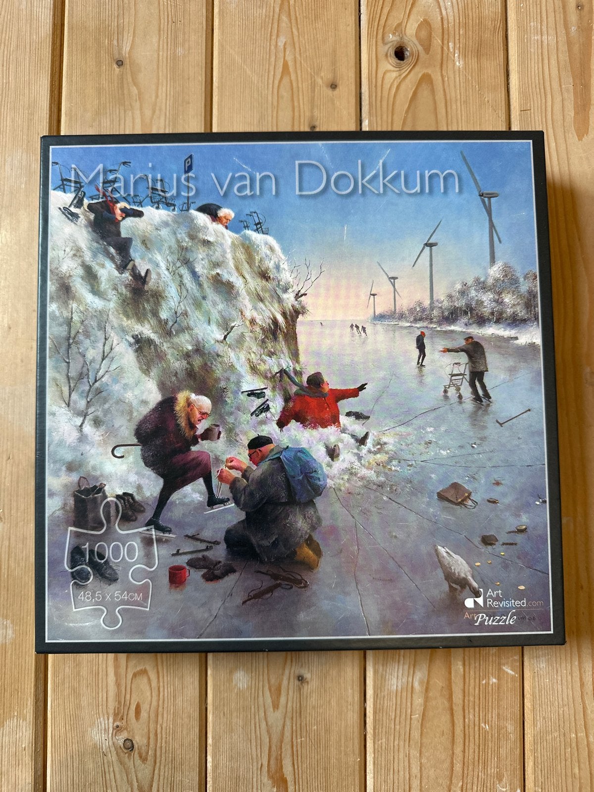 Marius van Dokkum Puzzel - Winterpret (1000 stukjes), Ophalen, 500 t/m 1500 stukjes, Zo goed als nieuw, Legpuzzel