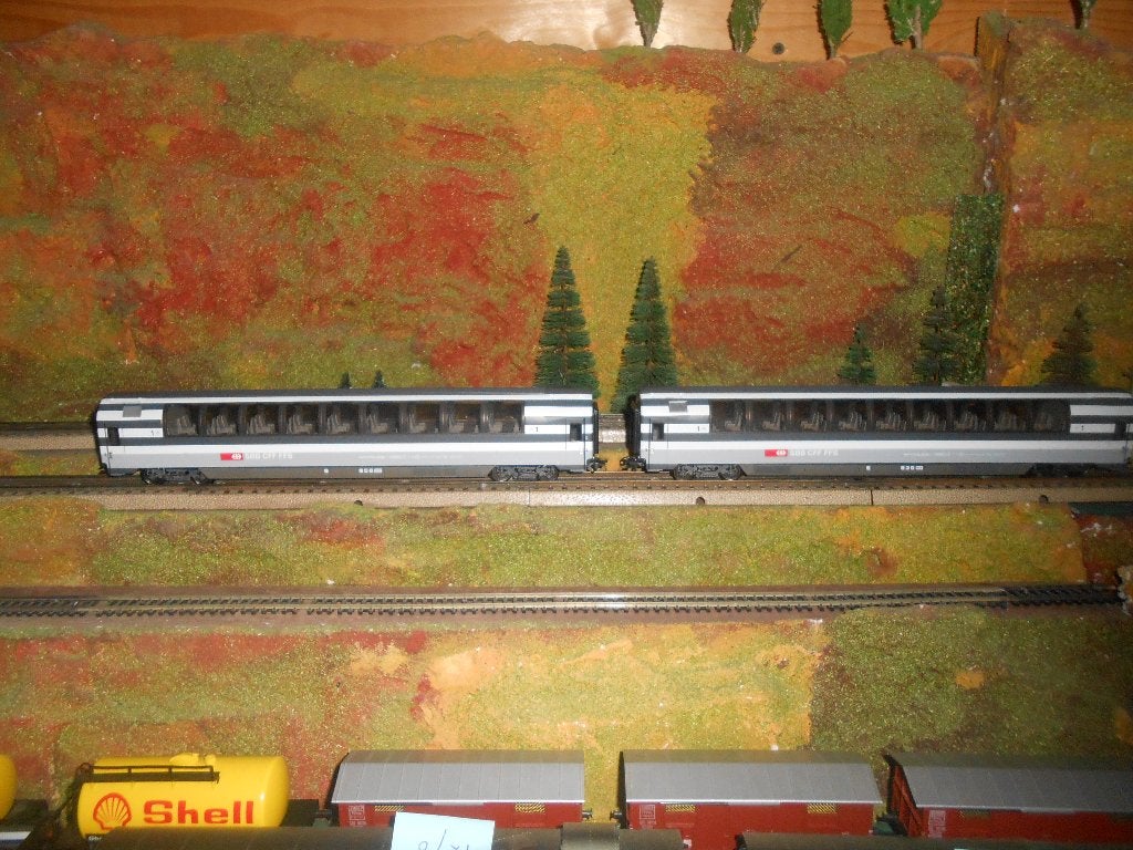 Märklin 4365 2x, panoramarijtuigen Zwitserland, van de SBB, Wisselstroom, Treinset, Ophalen of Verzenden, Zo goed als nieuw