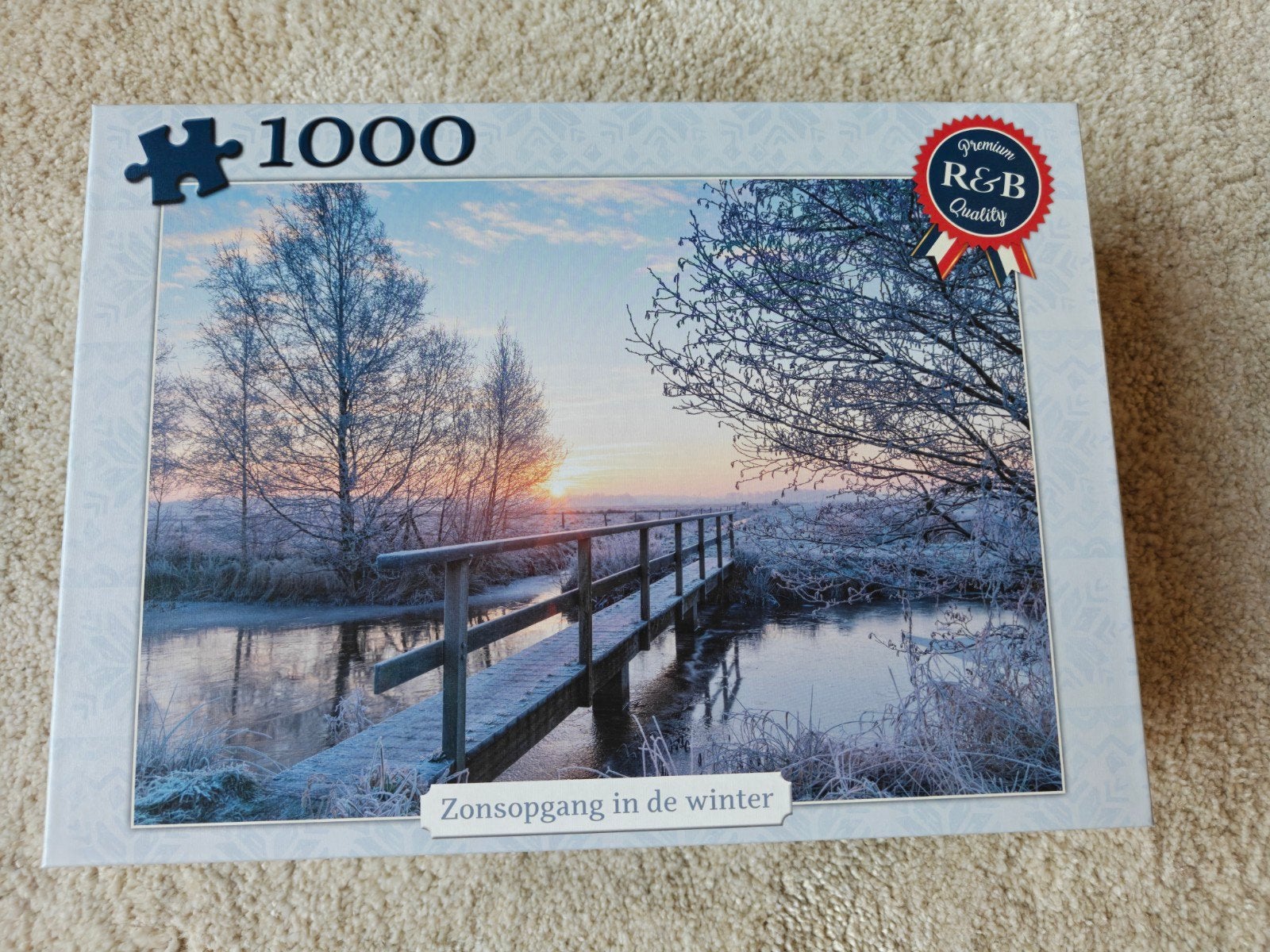 Legpuzzel 1000 stukjes Zonsopgang in de winter, Hobby en Vrije tijd, Denksport en Puzzels, Nieuw, Legpuzzel, 500 t/m 1500 stukjes