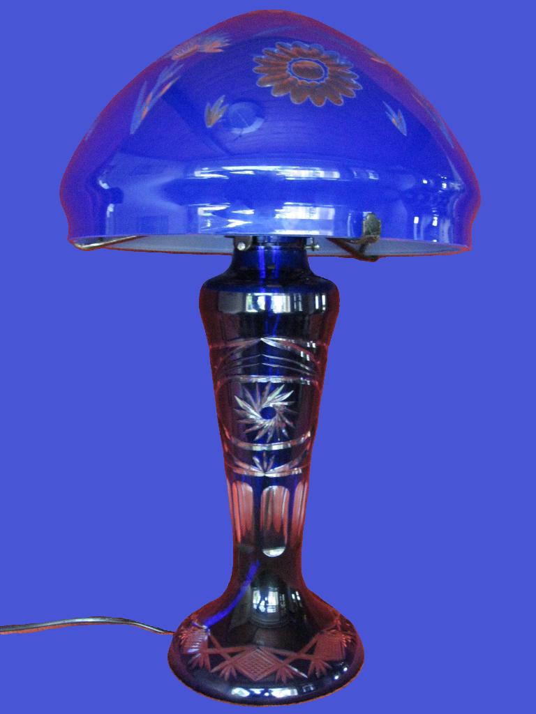 Kobalt - blauw - amethist dômelamp., Ophalen