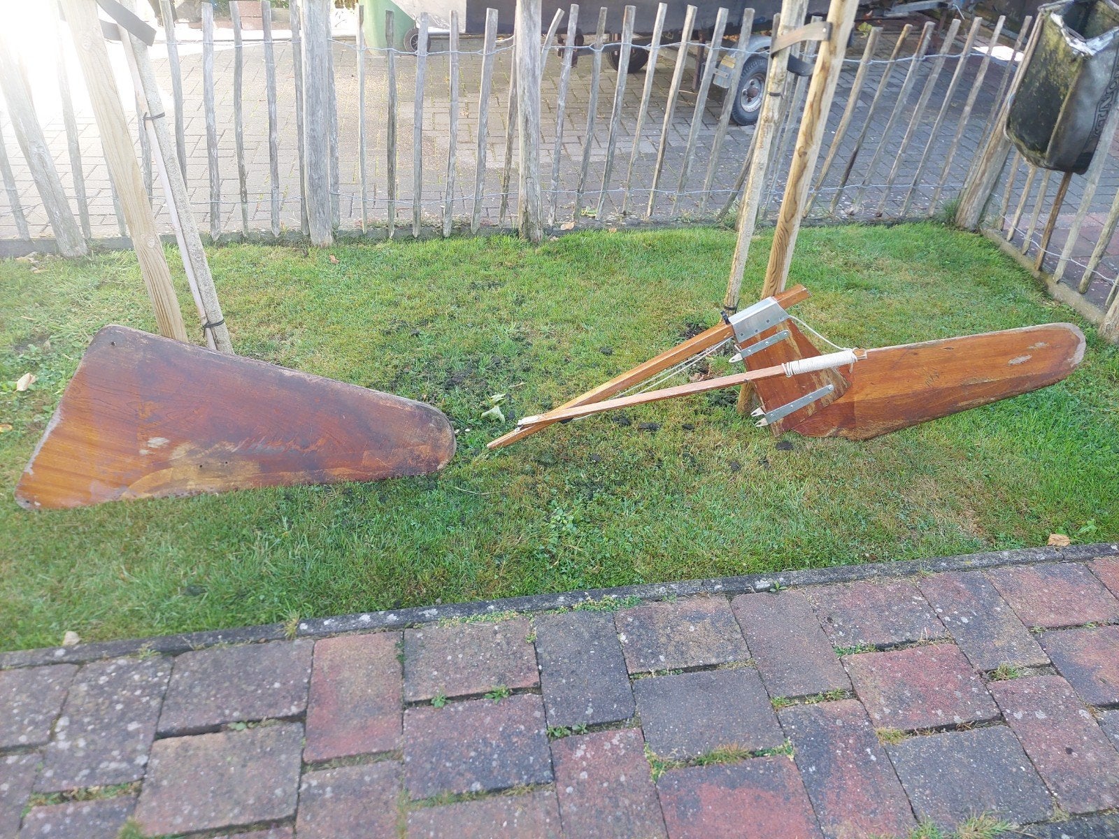 Houten roer/zwaard/masthouder voor oa zeilboot, Watersport en Boten, Ophalen, Gebruikt