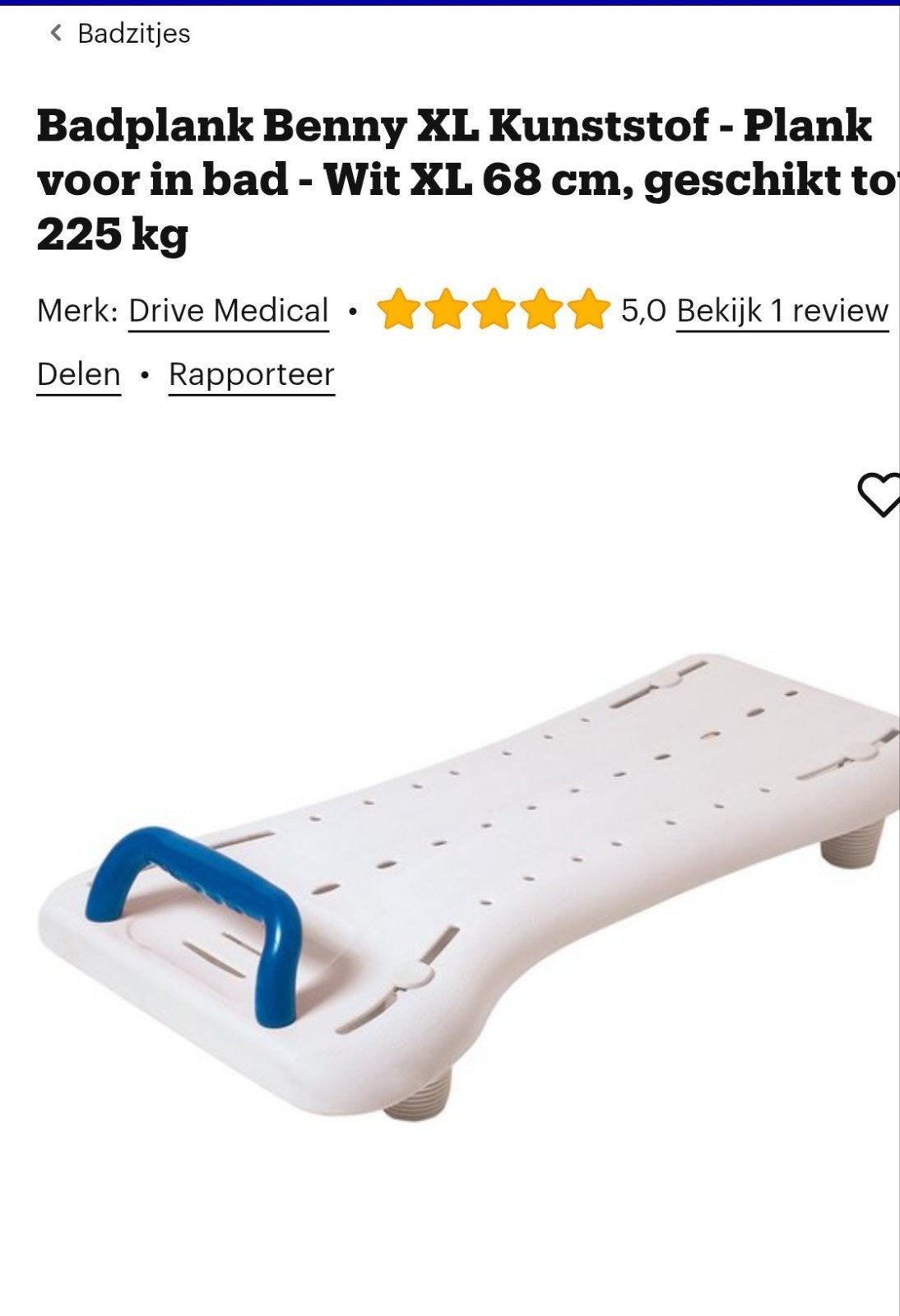 badplank 15 euro, Ophalen of Verzenden, Zo goed als nieuw, Wit