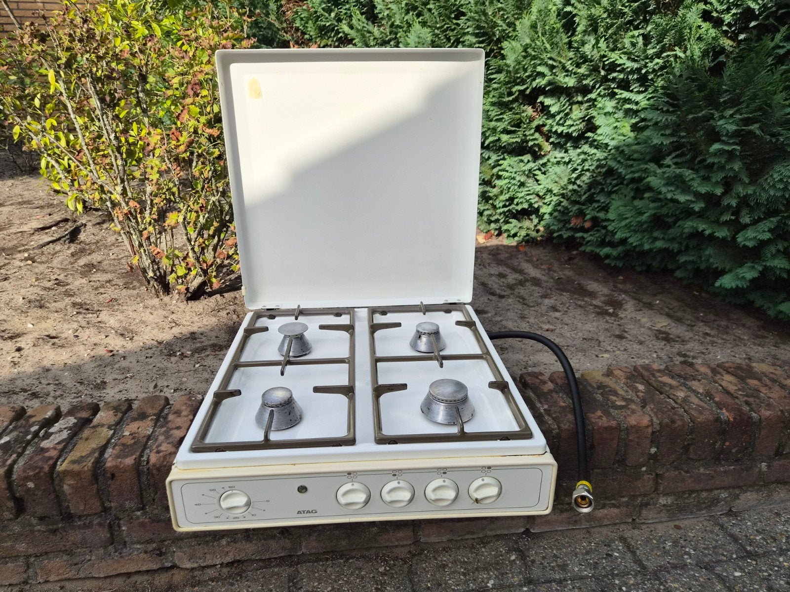 ATAG 4-pits gasfornuis - Vrijstaand en compact, Witgoed en Apparatuur, Fornuizen, Ophalen, Gebruikt, Minder dan 85 cm, 4 kookzones