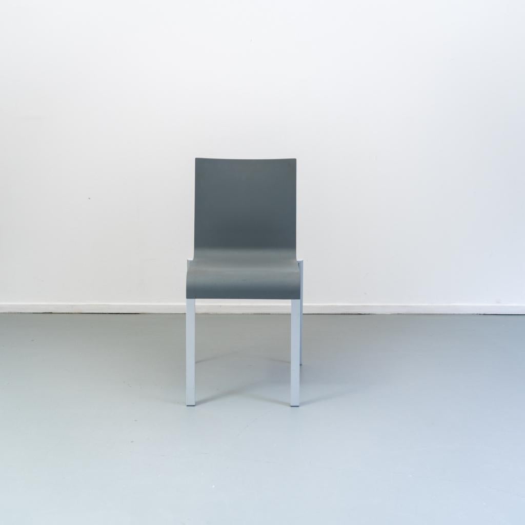 2x Vitra Maarten van Severen .03 Stoel Grijs - Stapelbaar, Niet ingevuld, Overige materialen, Niet ingevuld, Ophalen of Verzenden