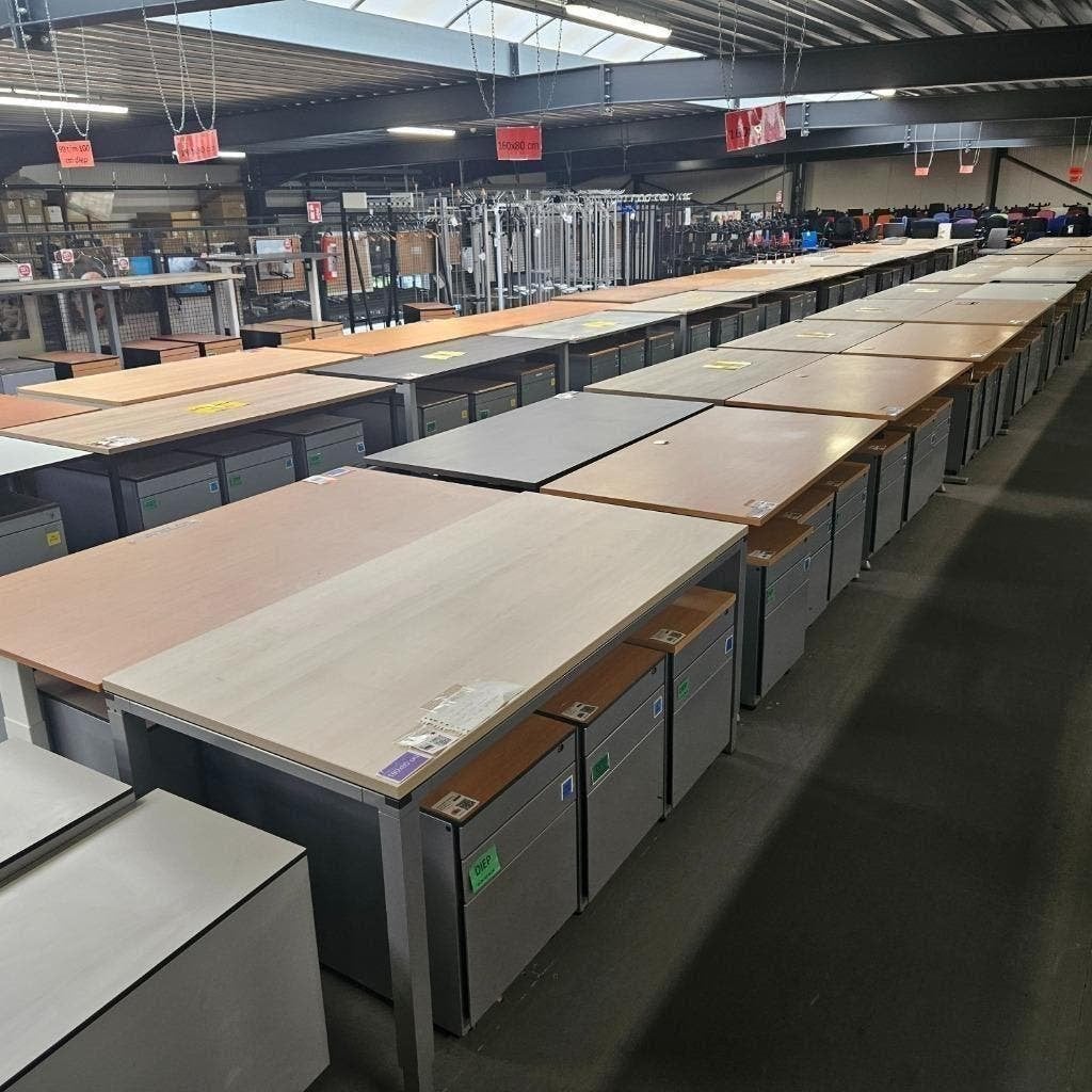 kantoormeubilair thuiswerkplek, flexkantoor ruimte inrichten, Ophalen of Verzenden, In hoogte verstelbaar, Gebruikt