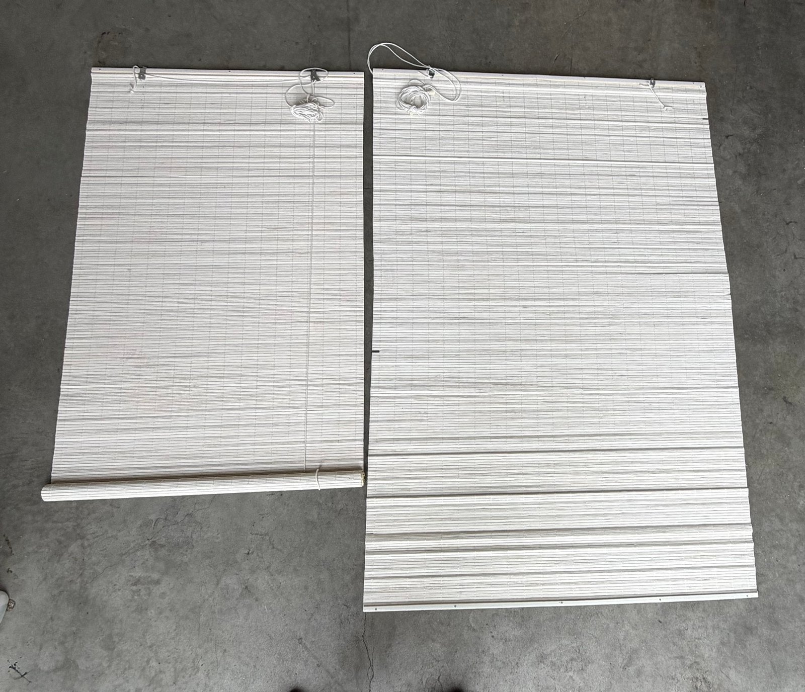 Rolgordijnen bamboo wit, Ophalen, Wit, Zo goed als nieuw, Rolgordijn