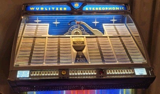Wurlitzer 2300 S, 200 select en prachtig vol stereo geluid, Verzamelen, Gebruikt, 1950 tot 1960, Wurlitzer, Ophalen