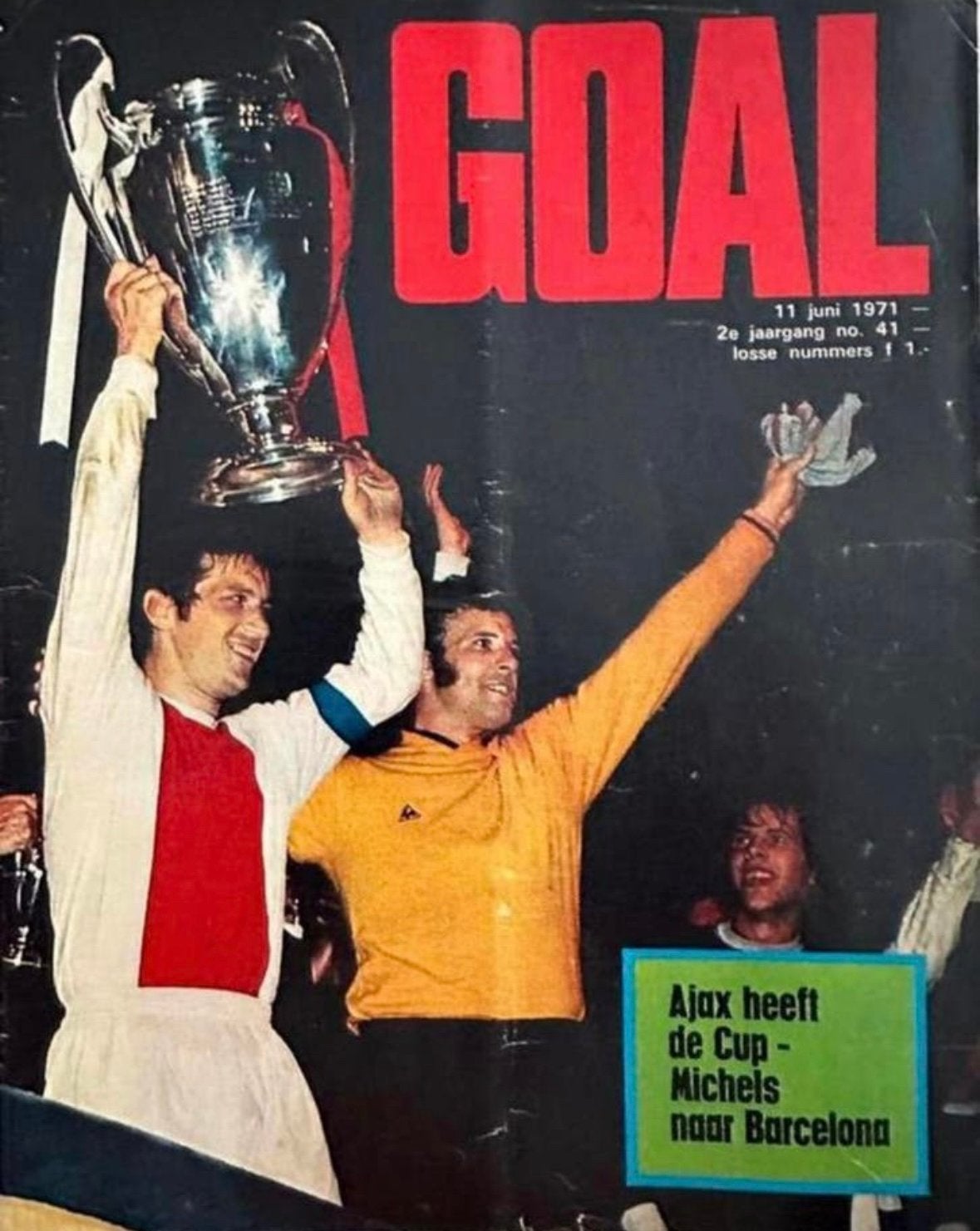 GOAL uit 1971 - Ajax wint Europa Cup I, Ophalen of Verzenden, Gelezen, Sport en Vrije tijd