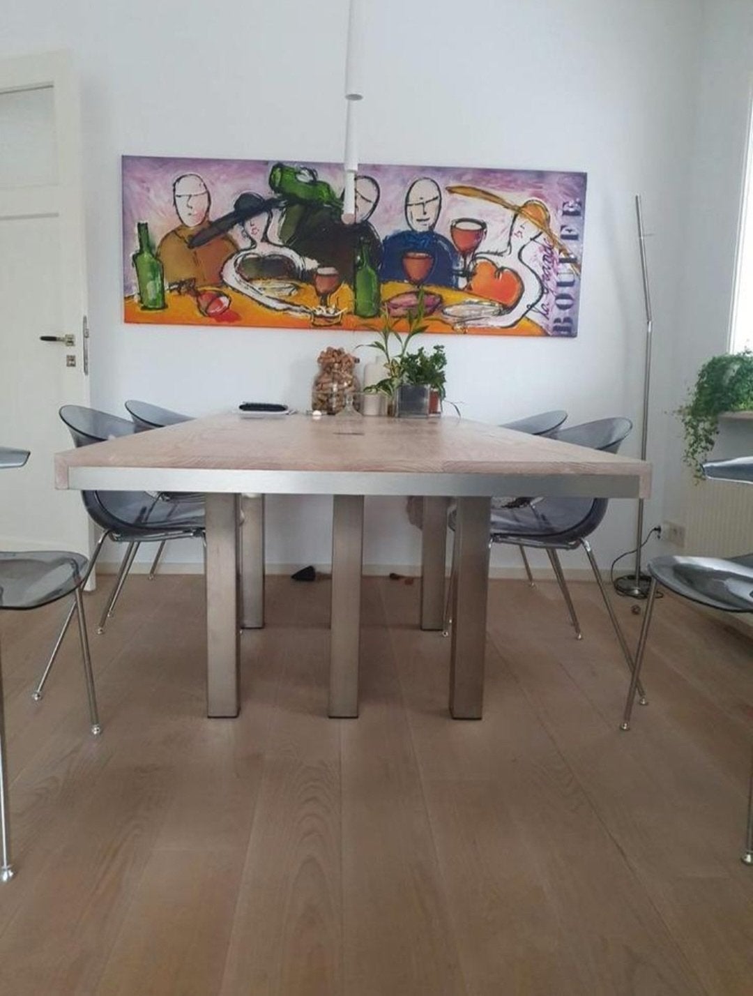 Design eettafel - Essen wit geolied 210x100cm, Huis en Inrichting, Tafels | Eettafels, Ophalen, 100 tot 150 cm, 200 cm of meer