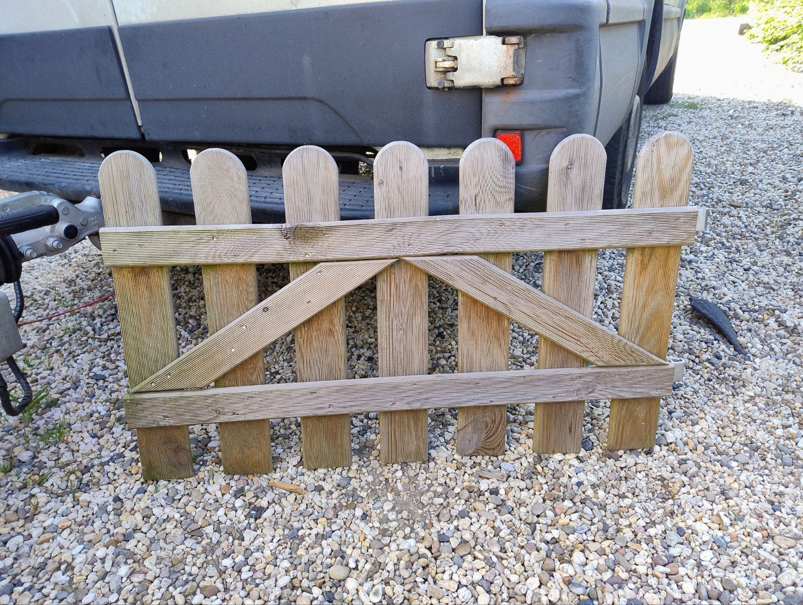 Houten tuinhekje met poort - Gebruikt maar in prima staat, Ophalen, Met poort, Gebruikt, Tuinhek