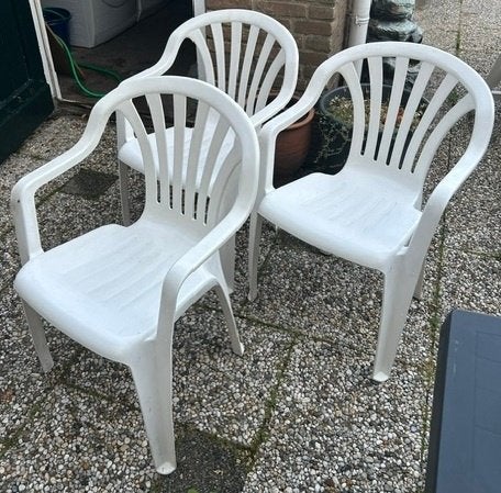 Kuipstoelen, Tuin en Terras, Ophalen, Gebruikt, Kunststof, Stapelbaar