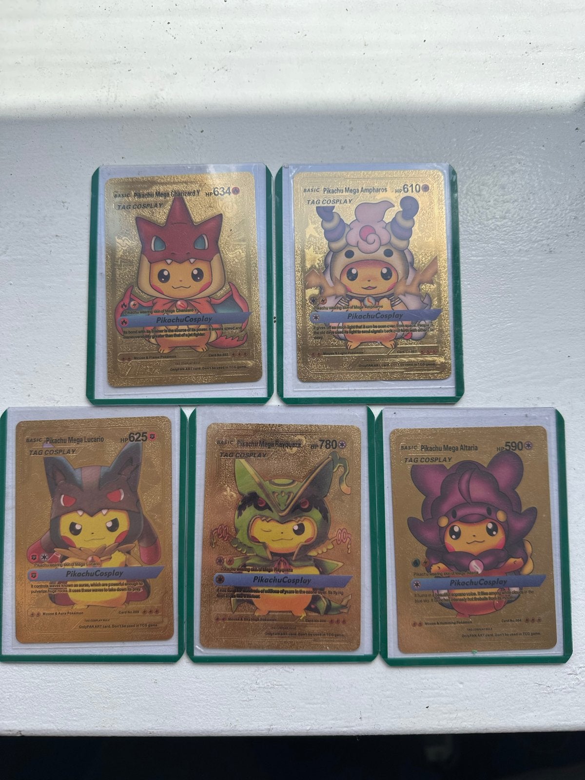 Pikachu Cosplay Gold Plated Pokémon Kaarten Set, Hobby en Vrije tijd, Verzamelkaartspellen | Pokémon, Ophalen of Verzenden, Nieuw