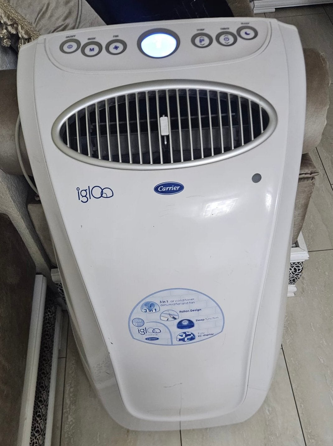 Te Koop een goede Carrier Airco, Ophalen, Minder dan 60 m³, 3 snelheden of meer, Zo goed als nieuw