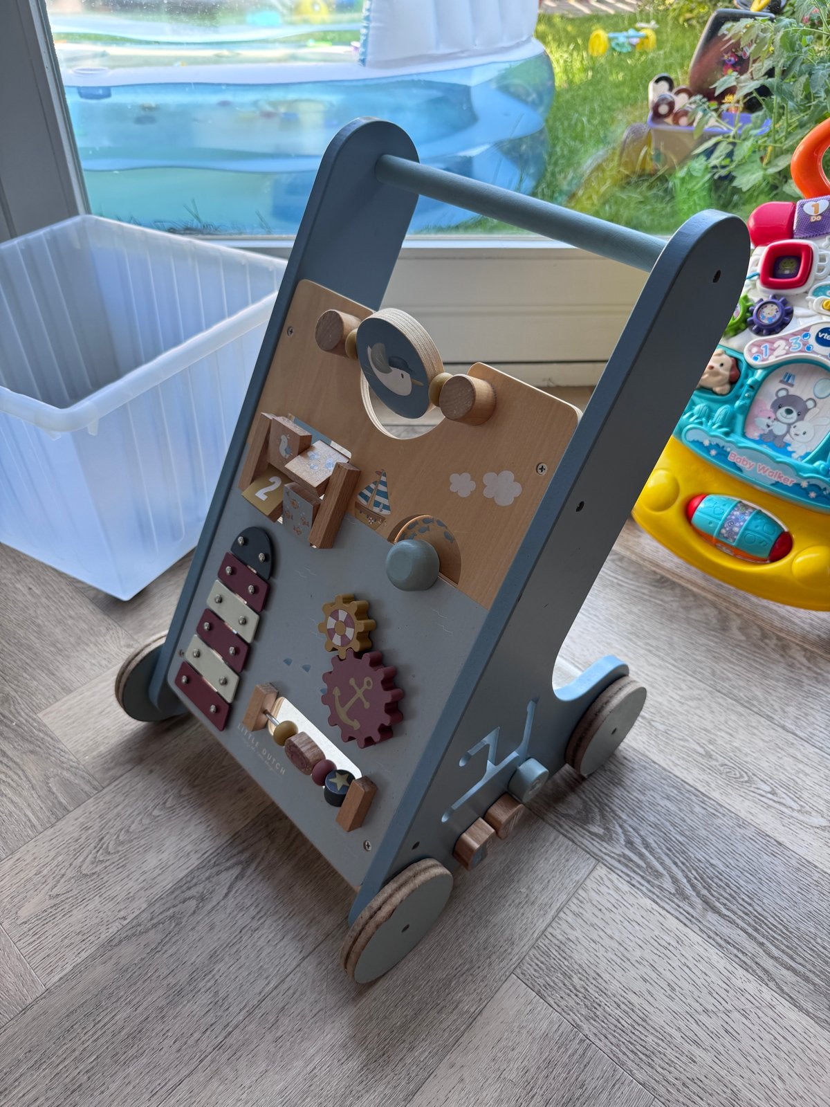 Little Dutch Houten Loopwagen met Activiteiten, Ophalen, Zo goed als nieuw, Overige typen, Met wieltjes