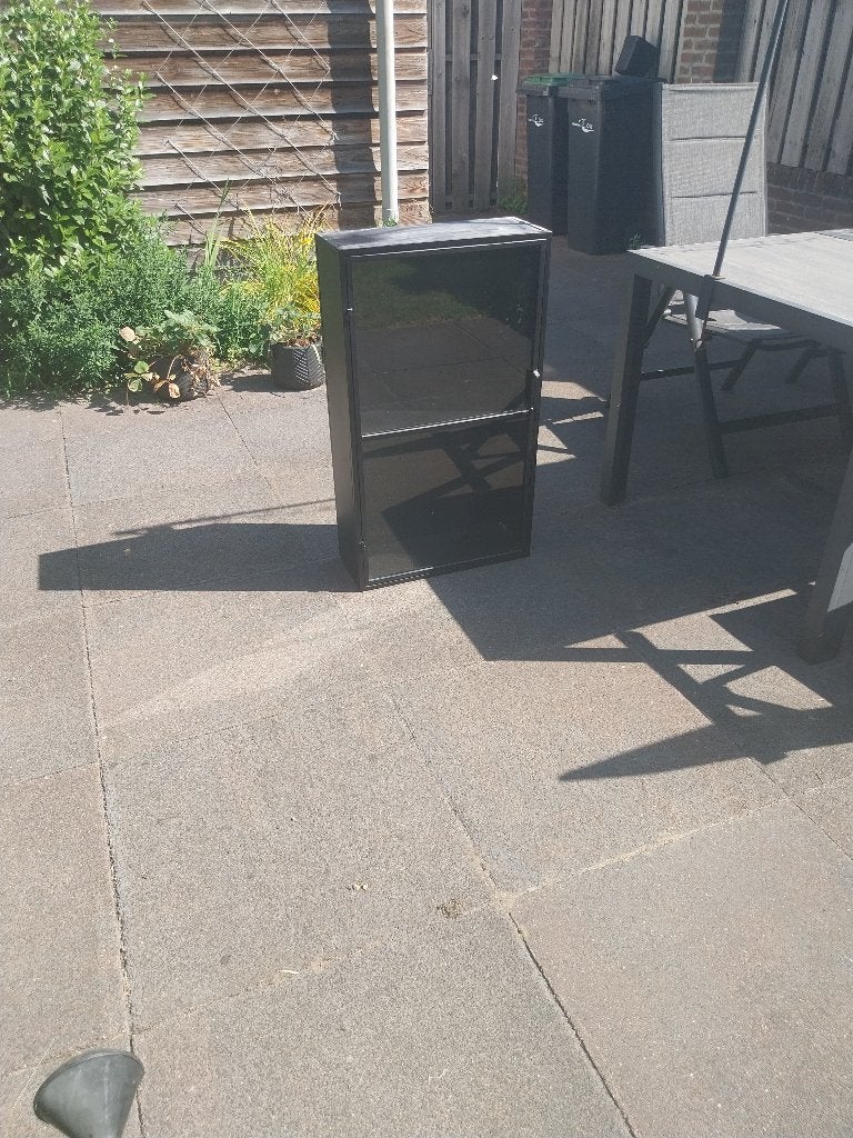 Vitrinekast, Ophalen, 50 tot 100 cm, Zo goed als nieuw, Glas