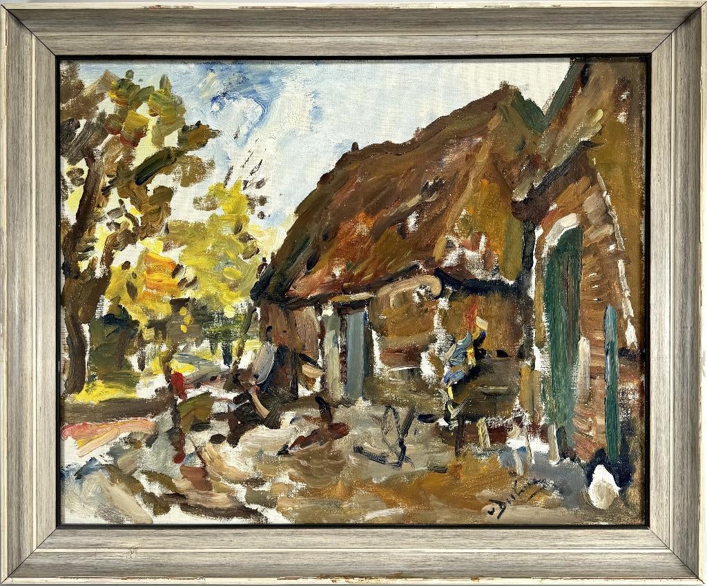 28. Olieverfschilderij, E.B. van Dulmen Krumpelman, Antiek en Kunst, Kunst | Schilderijen | Klassiek, Ophalen of Verzenden