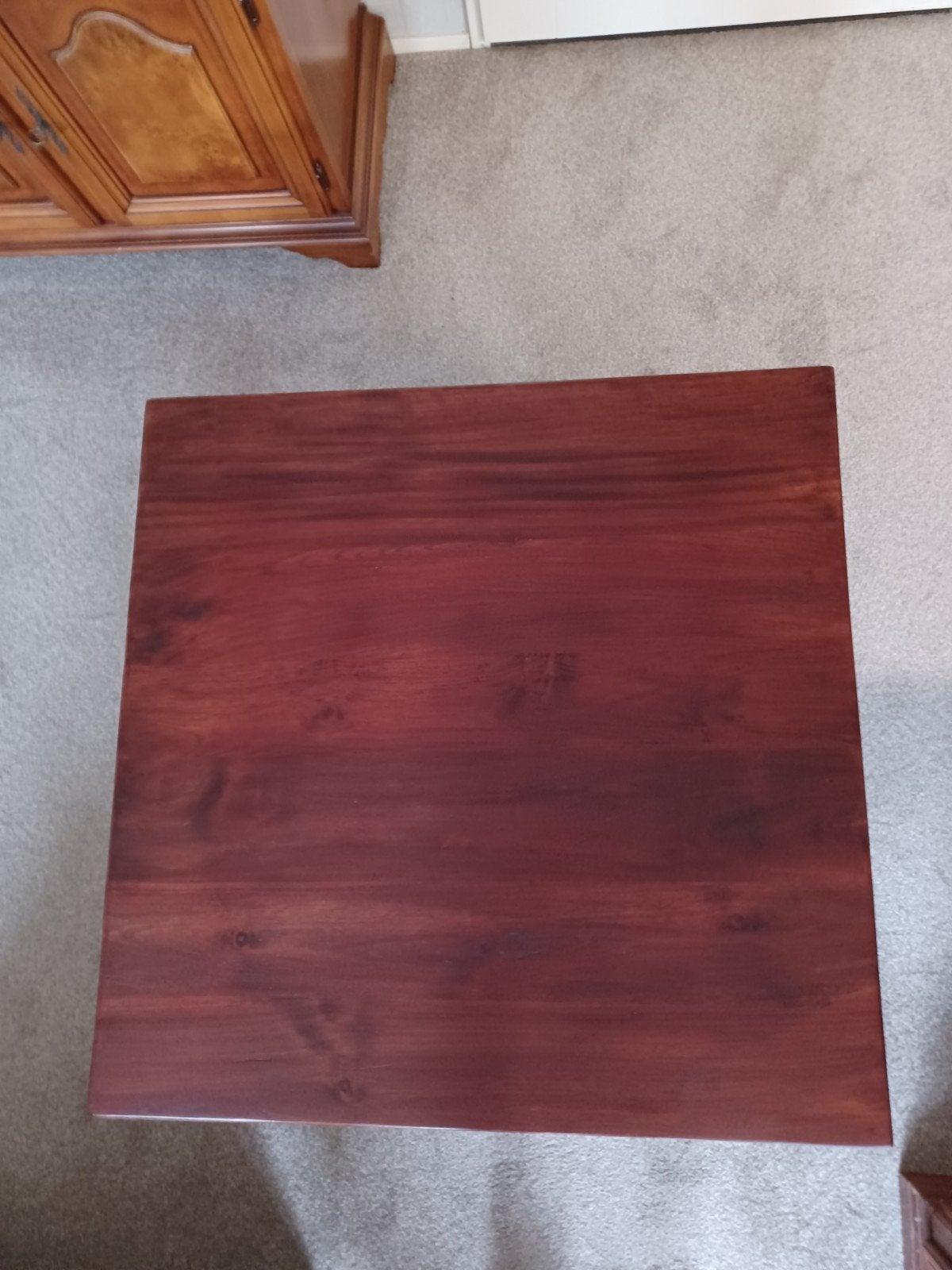 Kersen hout tafel, 45 tot 60 cm, Ophalen of Verzenden, Zo goed als nieuw, 75 cm of meer