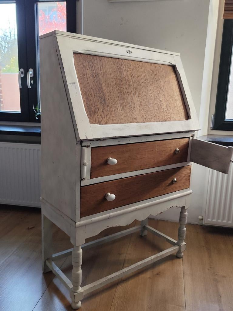 vintage uitklapbaar Bureau, Huis en Inrichting, Ophalen, Gebruikt