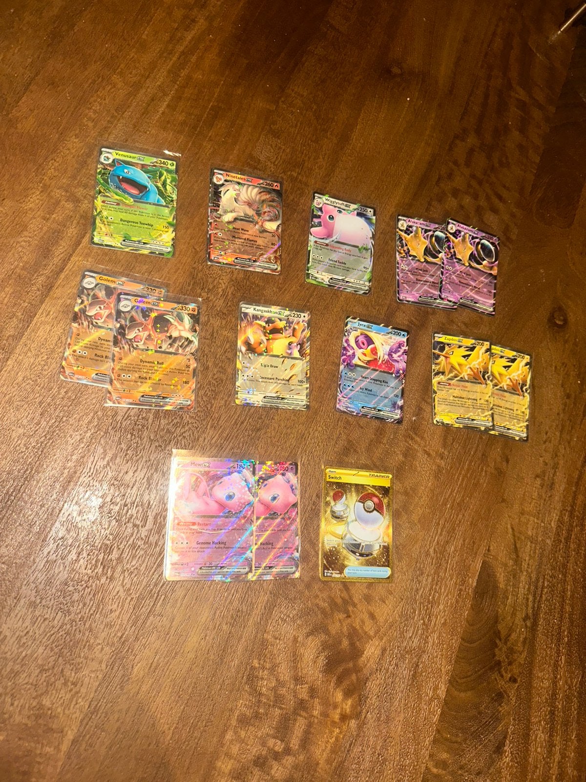 Pokémon 151 EX kaarten lot – Mew, Zapdos, Alakazam + Gold, Ophalen of Verzenden, Zo goed als nieuw, Meerdere kaarten, Foil