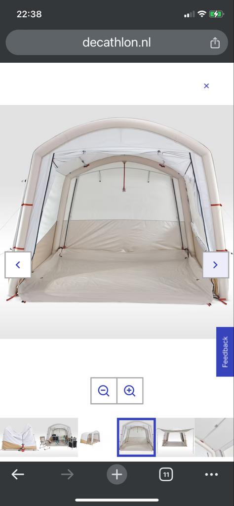 Quechua Opblaas Tent 6 Personen - Leefruimte Tent, Ophalen of Verzenden, Nieuw, Tot en met 6