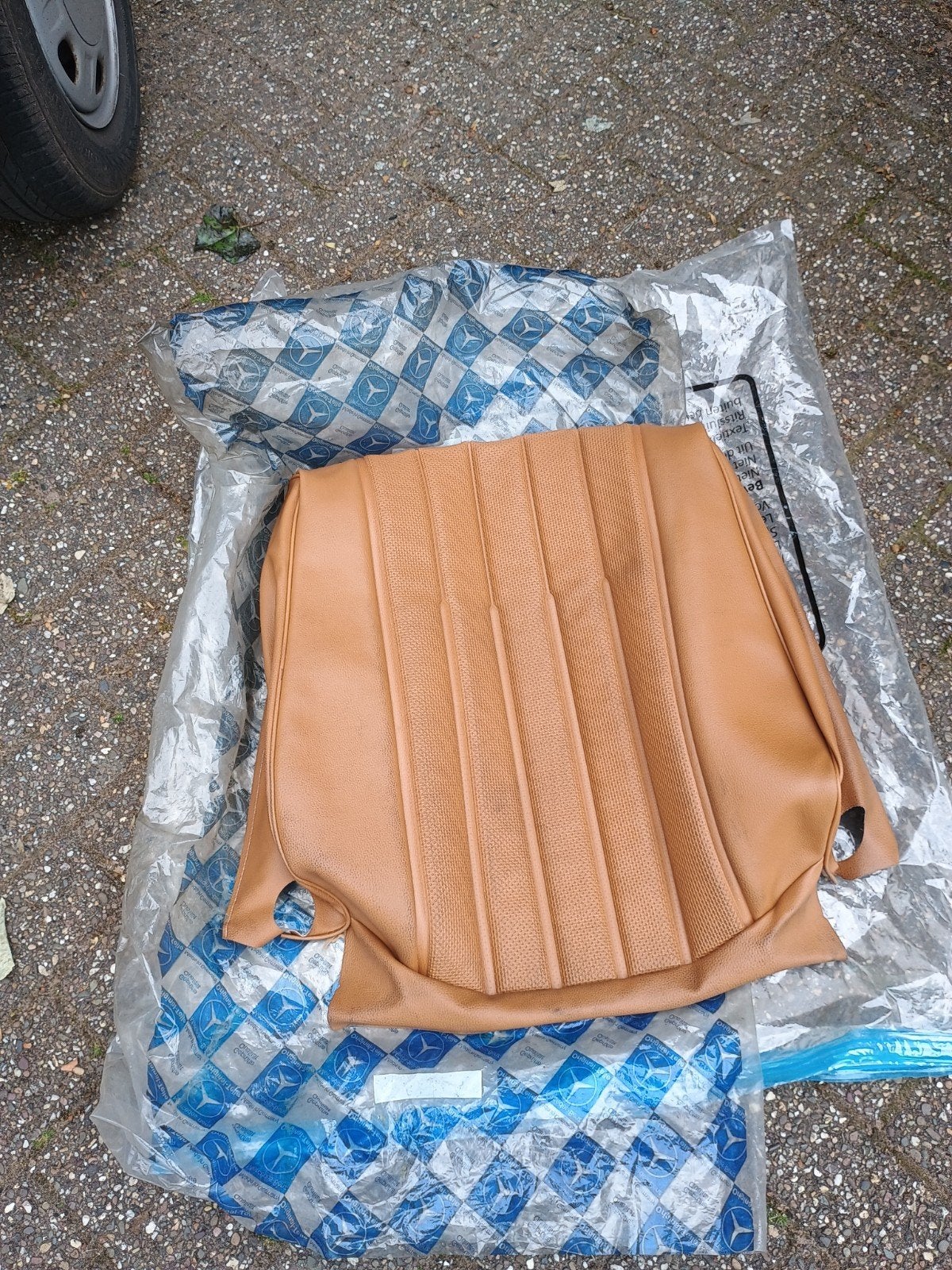 Mb tex rugleuning hoes nieuw bamboe w123, Auto-onderdelen, Interieur en Bekleding, Ophalen of Verzenden, Nieuw