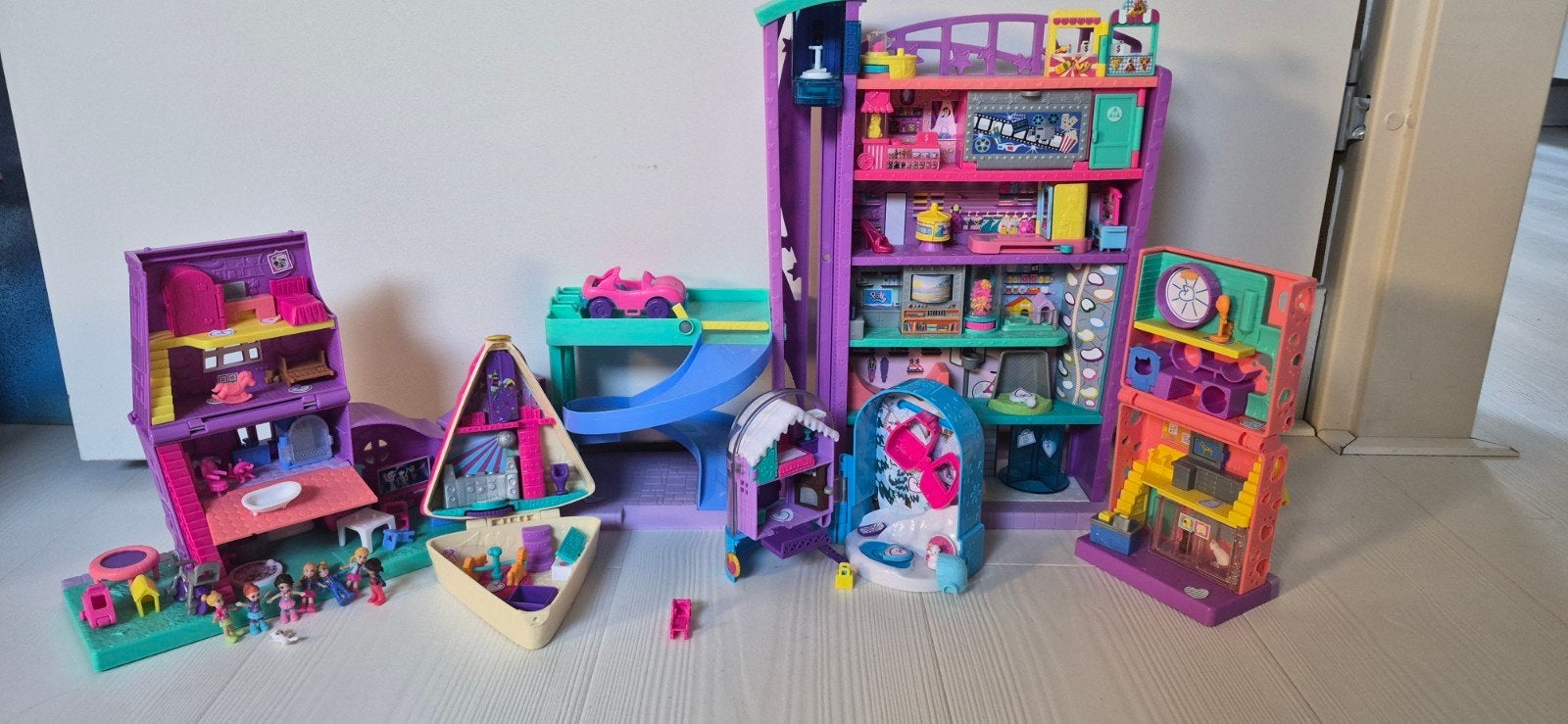 Grote Polly Pocket collectie met huizen en poppetjes, Kinderen en Baby's, Ophalen of Verzenden, Gebruikt, Poppenhuis