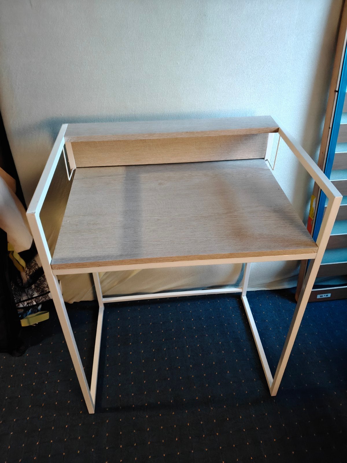 Bureau Industrieel Lichtbruin/ Wit, Ophalen, Demontabel, Metaal, 50 cm