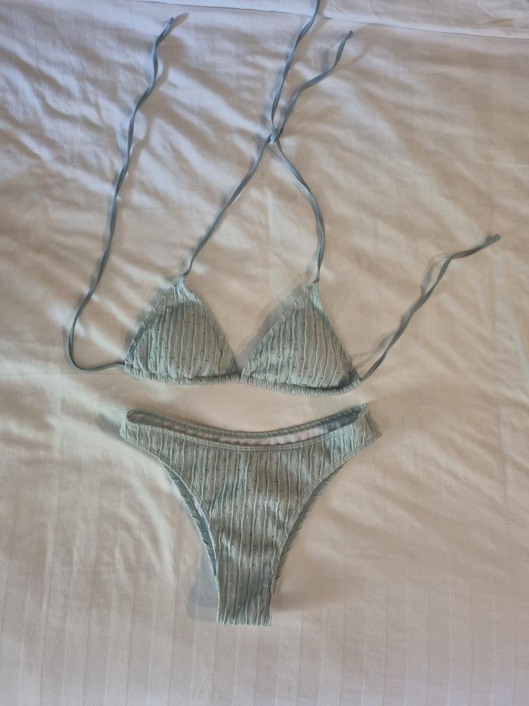 Bikini met omslagdoek maat S, Ophalen of Verzenden, Zo goed als nieuw, Groen, Bikini