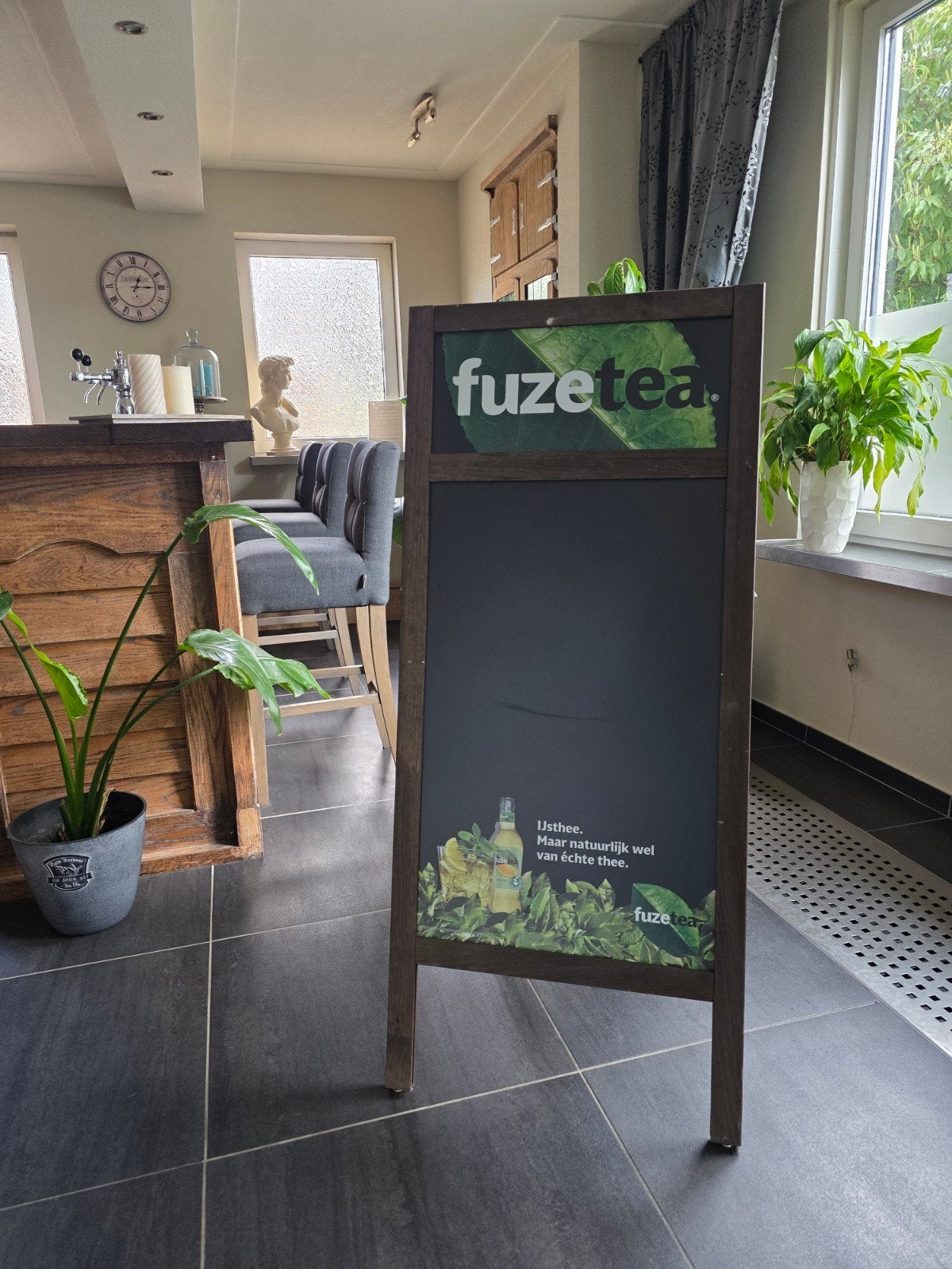 FuzeTea reclame krijtbord, Ophalen, Nieuw, Reclamebord