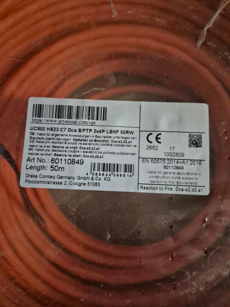 FTP Kabel Dubbel Afgeschermd - 50m - Nieuw, Computers en Software, Pc- en Netwerkkabels, Nieuw, Ophalen of Verzenden