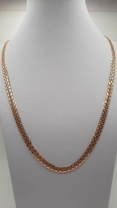 gouden platte ketting 14kt