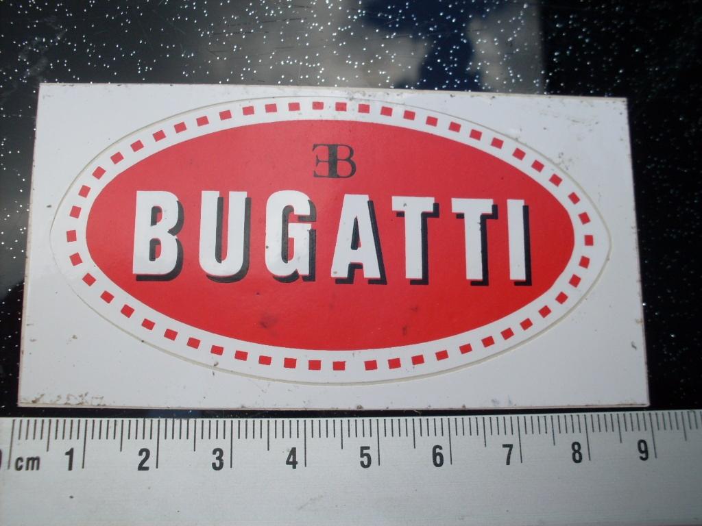 sticker bugatti logo ovaal, Verzenden, Zo goed als nieuw, Auto of Motor
