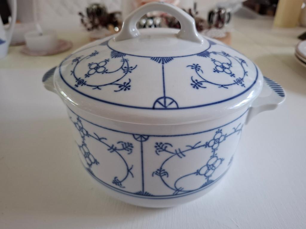 Jäger Porseleinen Dekchaal - Blauw Uienpatroon - DDR - 15cm, Antiek en Kunst, Ophalen of Verzenden