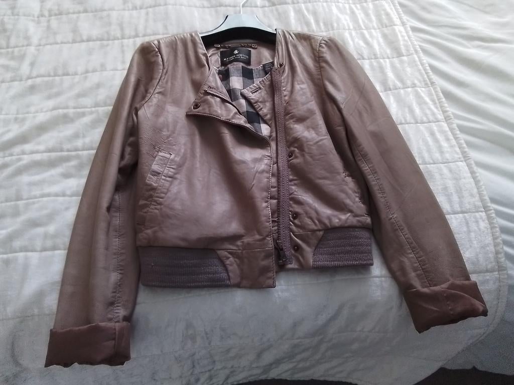 Maison Scotch Leren Jasje - Zo goed als nieuw, Bruin, Zo goed als nieuw, Maat 36 (S), Maison Scotch